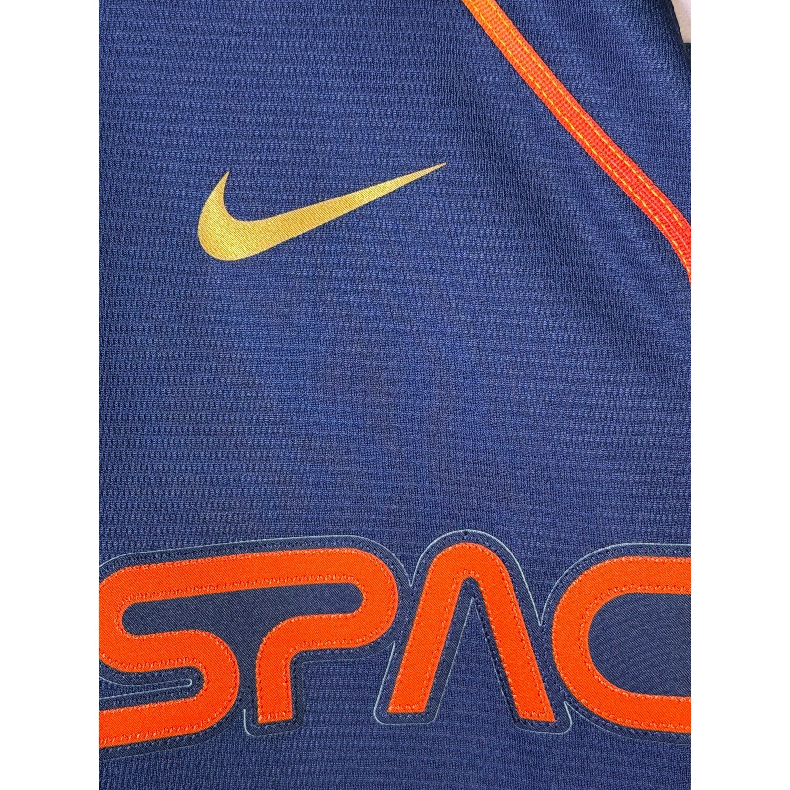 Nike Houston Astros Space City Connect MLB jersey in navy for men, size M, showing front view with team logo and design details.