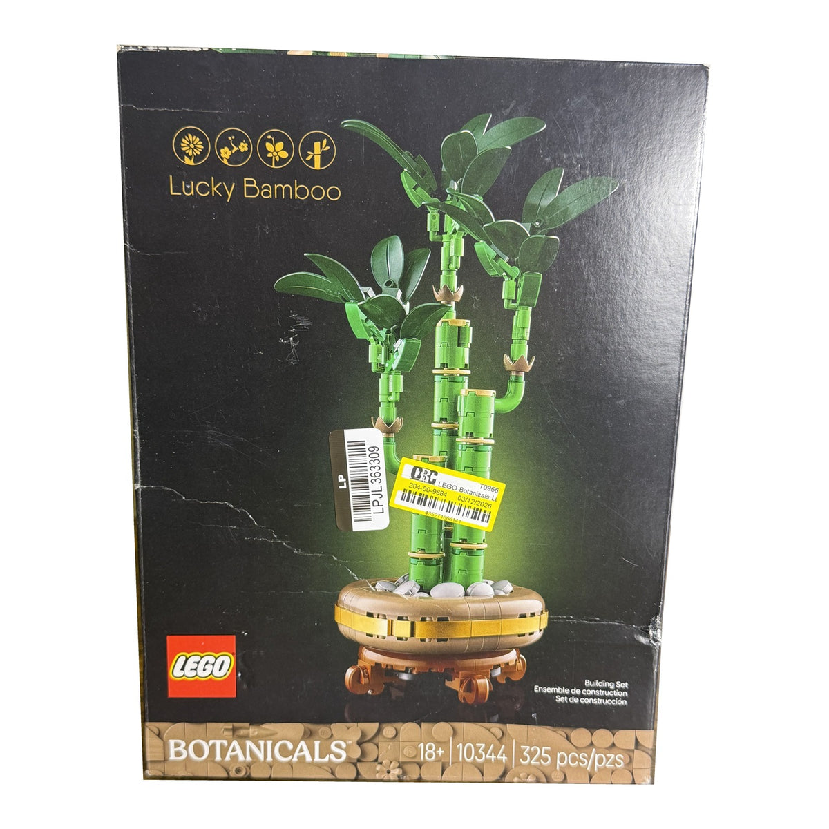 LEGO Botanicals Lucky Bamboo 10344 Building Set 325 Pieces New Box Wear