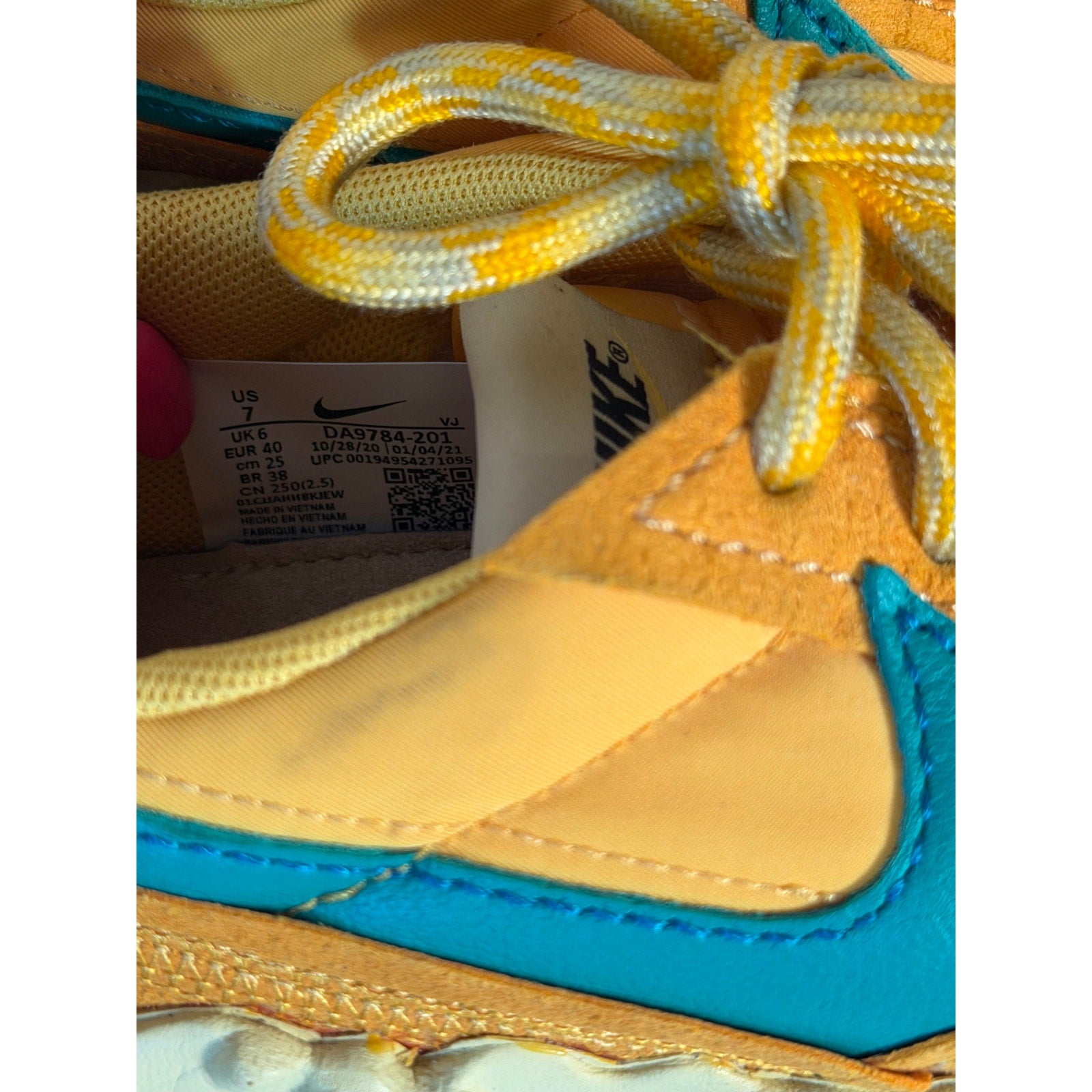Nike OverBreak SP men's sneakers in Pollen Rise and Neptune Green, featuring a modern design and breathable athletic style.
