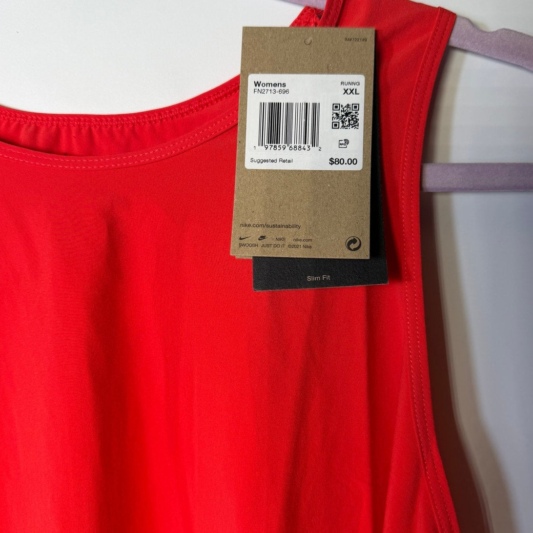 Nike AeroSwift Women's Running Race Singlet Tank Top XXL NWT Bright Red