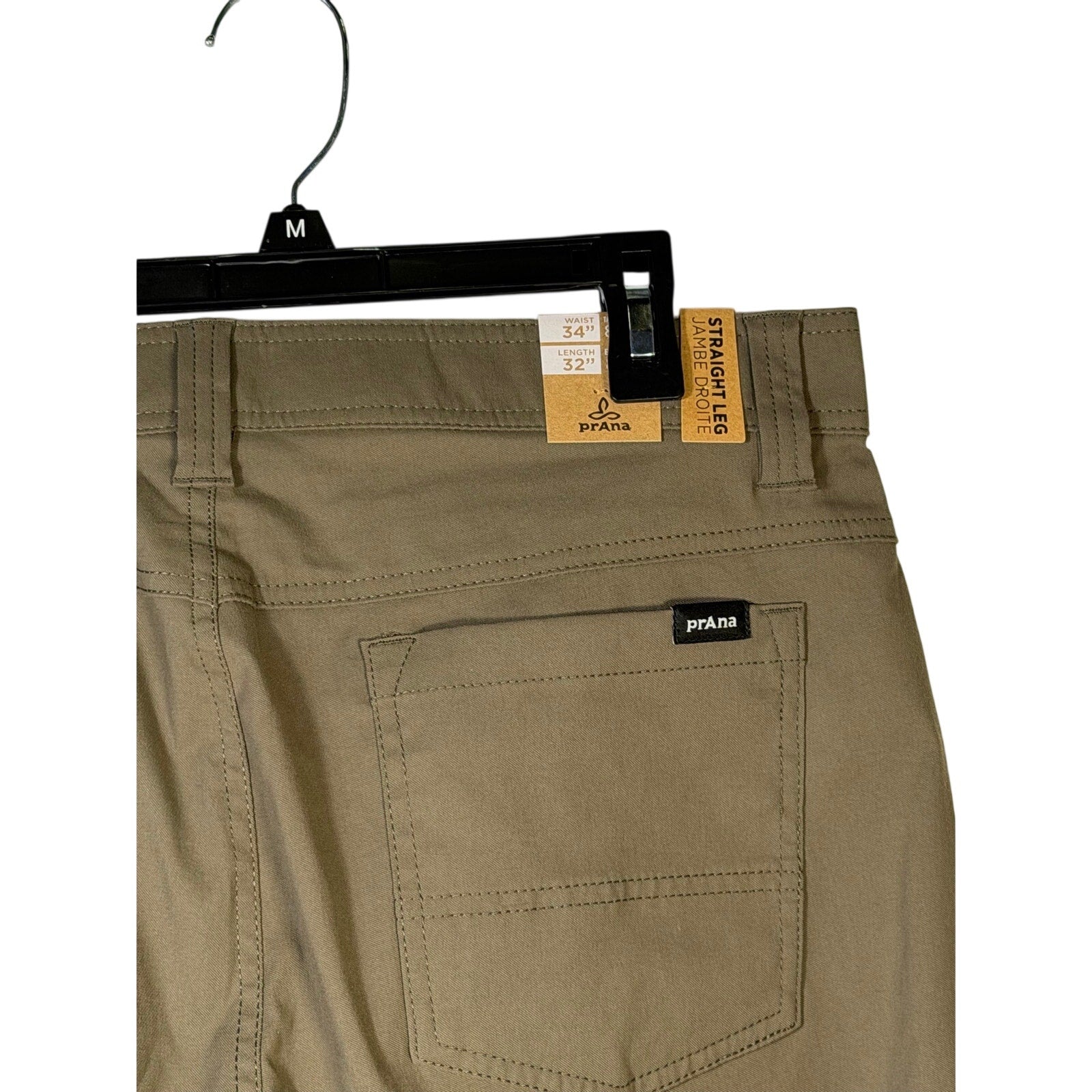 prAna Jamb Straight-Leg Pants Men’s 34x32 Brown NWT