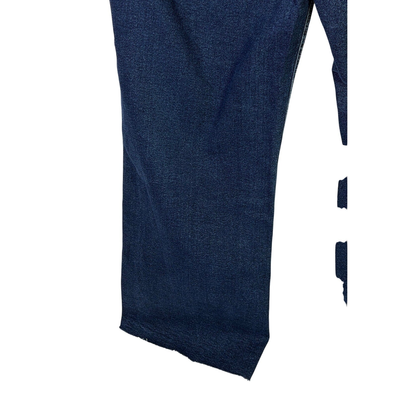 MNG women's medium wash straight leg jeans in size 16, showing the fit and classic denim style on a model.