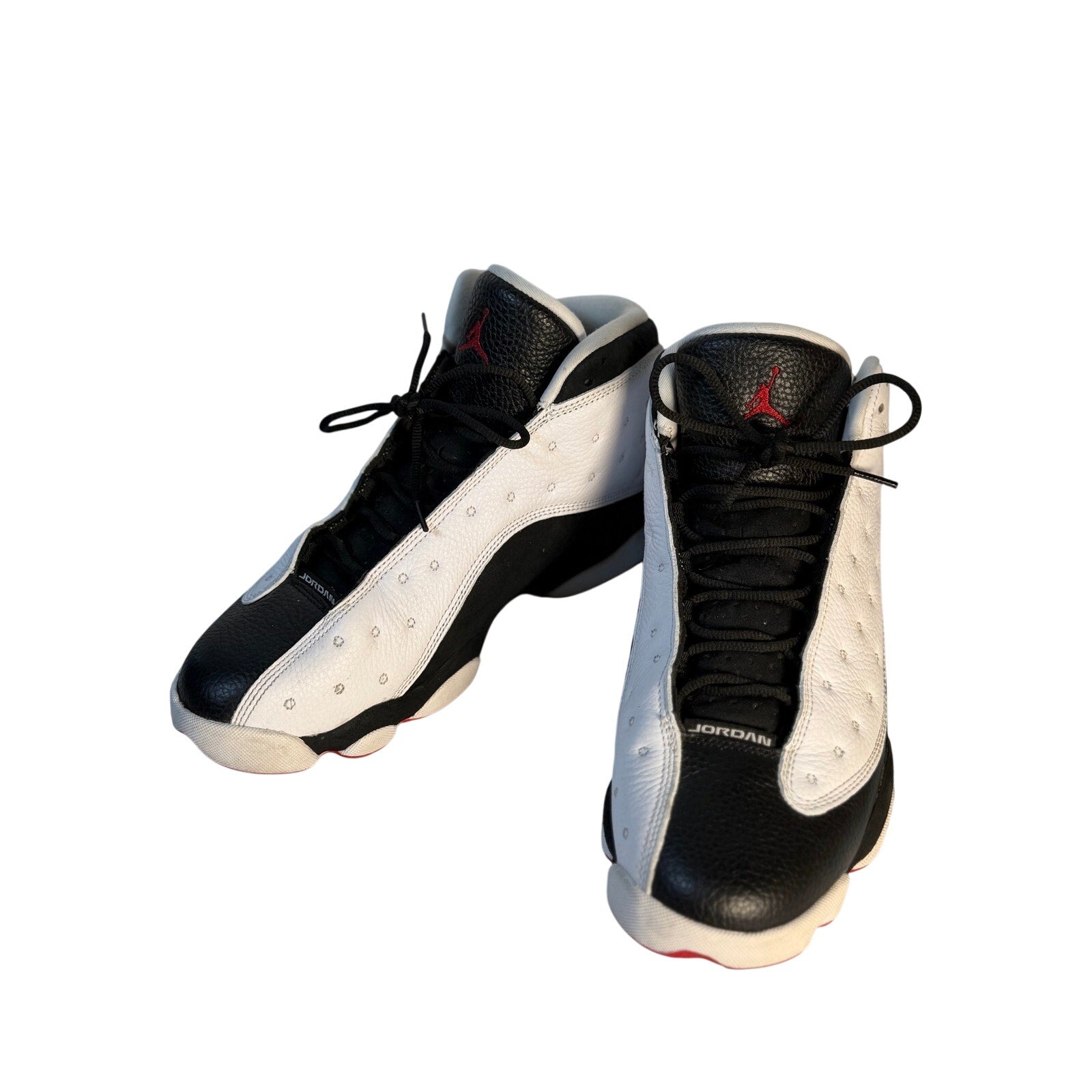 Black and white Air Jordan 13 Retro He Got Game sneakers for men, featuring the iconic basketball shoe design, size US 11.5.