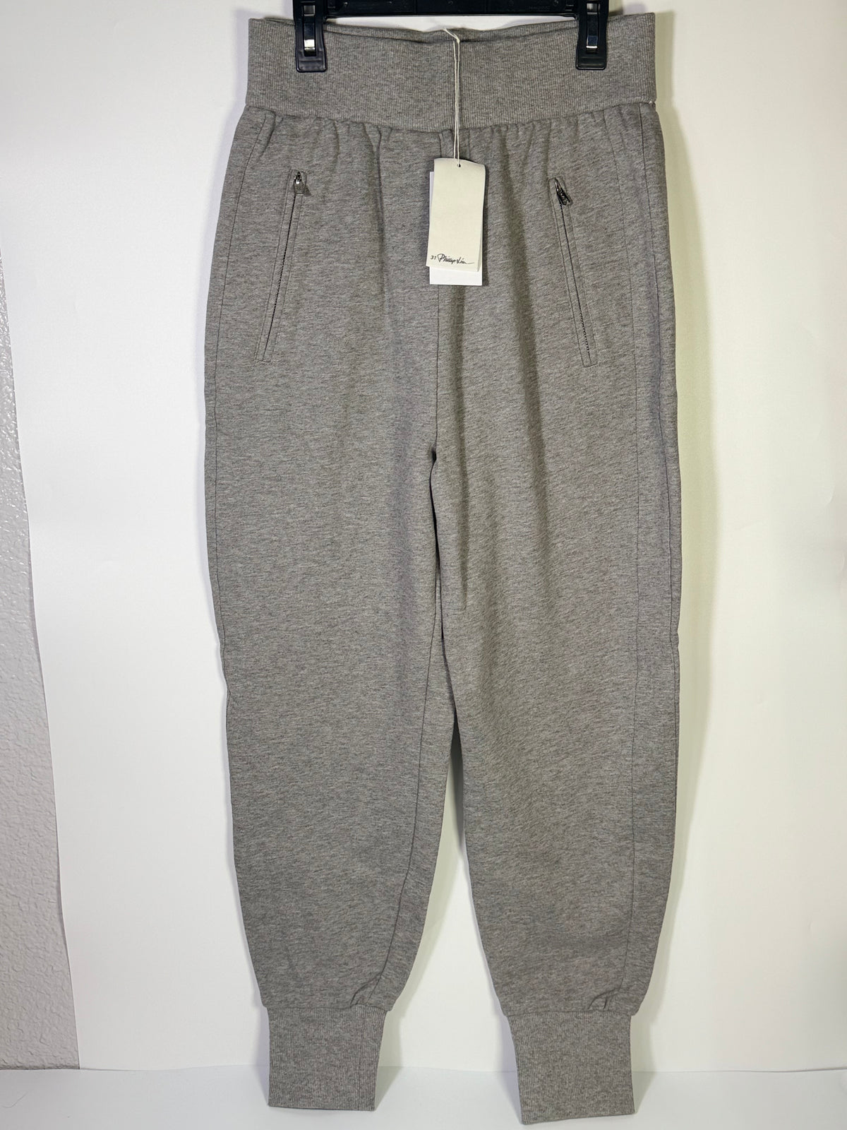 Gray Phillip Lim French Terry Jogger 3.1 Pants from PPLA, size small, displayed flat on a white background.