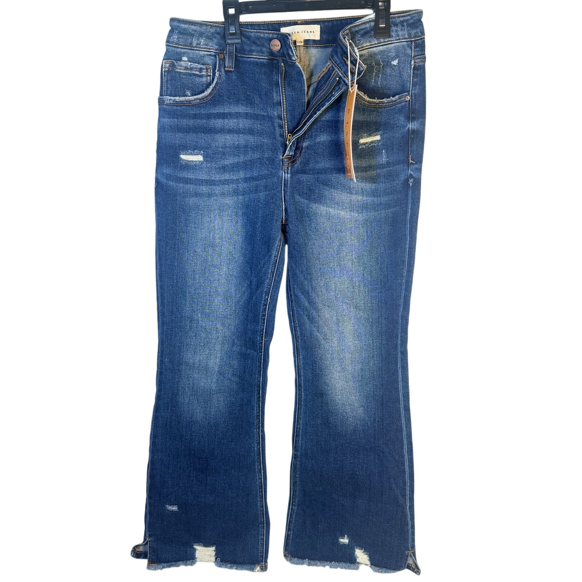 Risen Jeans Women’s Size 11/30 High-Rise Distressed Flare Jeans NWT