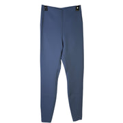Lululemon Glow Up high-rise denim leggings in size 8, washed denim with a snug fit and high waist, full-length 28-inch inseam.