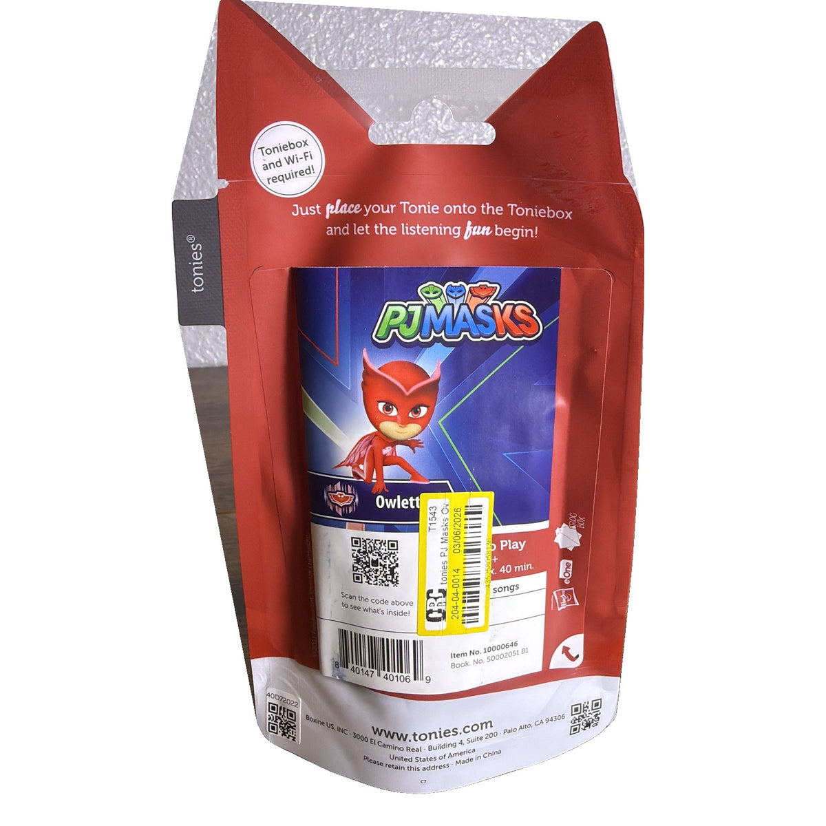 Tonies PJ Masks Owlette Audio Character New