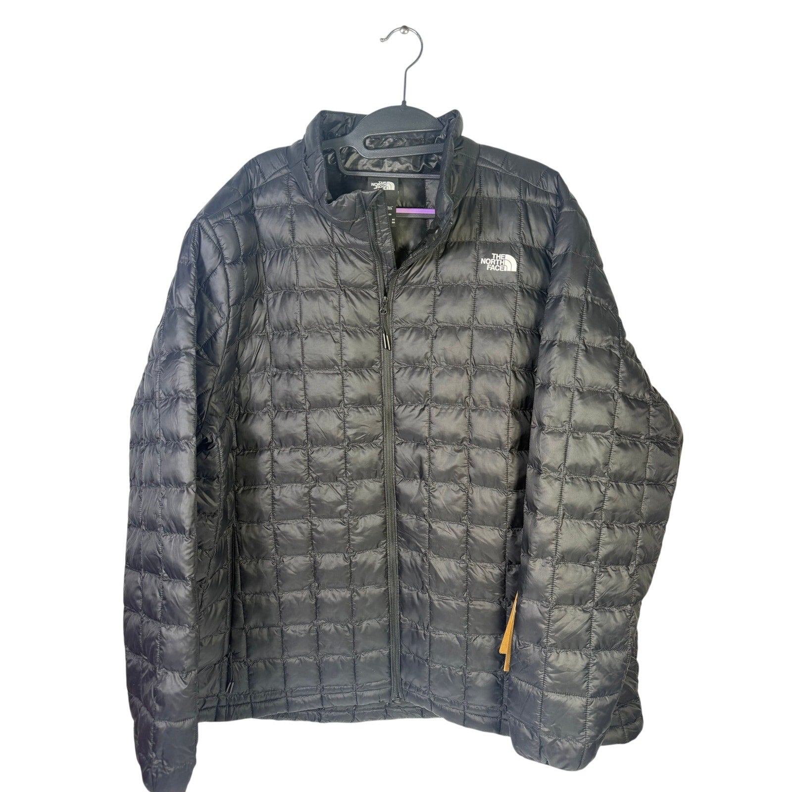 Black The North Face Women’s Plus ThermoBall Eco Jacket in size 3X Tall, showcasing the insulated, lightweight outdoor jacket.