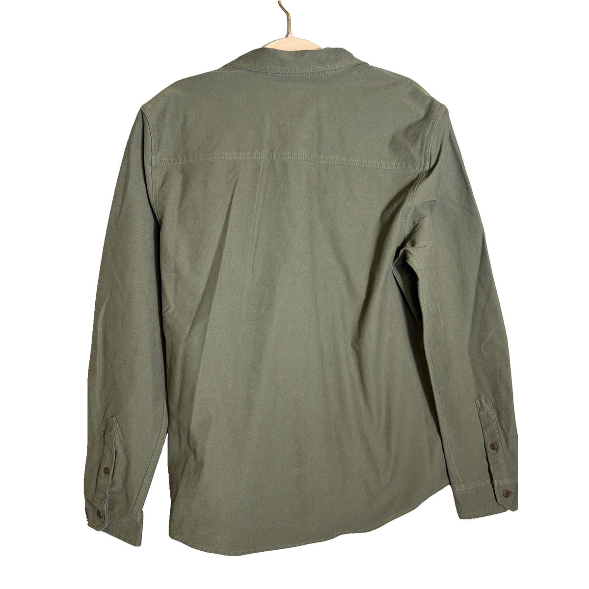 Men's O'Neill Unified Overshirt in olive, casual button-up shirt jacket with stretch fabric, size M, new with tags.