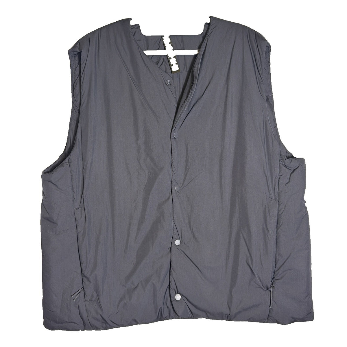 Lululemon Men's ThermoZen insulated vest in black with PrimaLoft snap front, size XXL, showing front view of the vest.