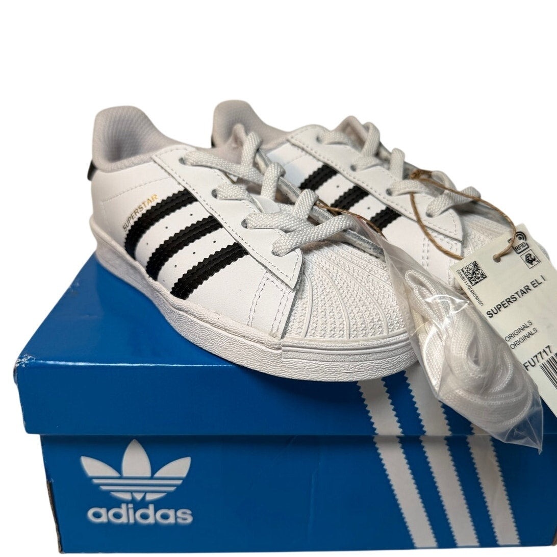Adidas Superstar EL Kids Sneakers – White/Black – Size 10K