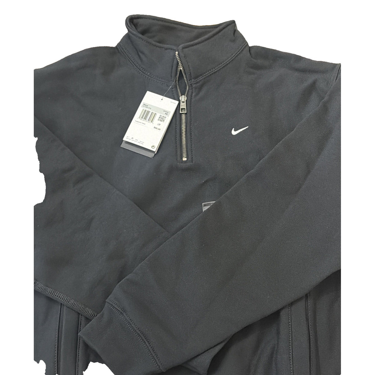 Black Nike Solo Swoosh 1/2 Zip Fleece Pullover men's sweatshirt, size XS, with Nike logo and half-zip front, new with tags.