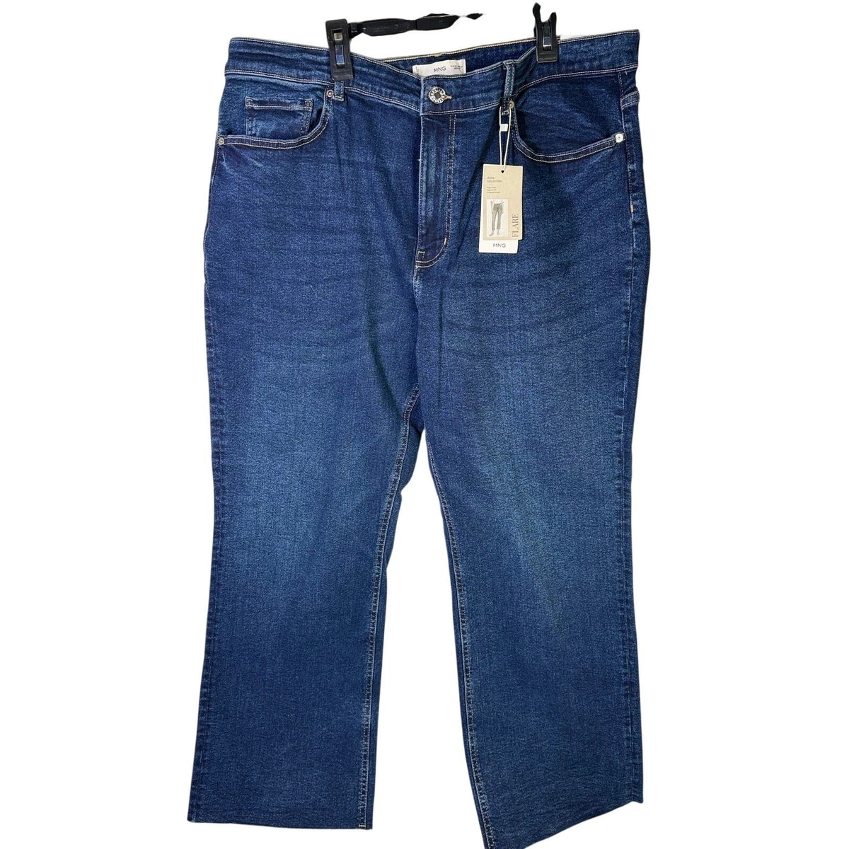 New with tags Mango flare jeans in a dark blue wash  Size US 16  EUR 48