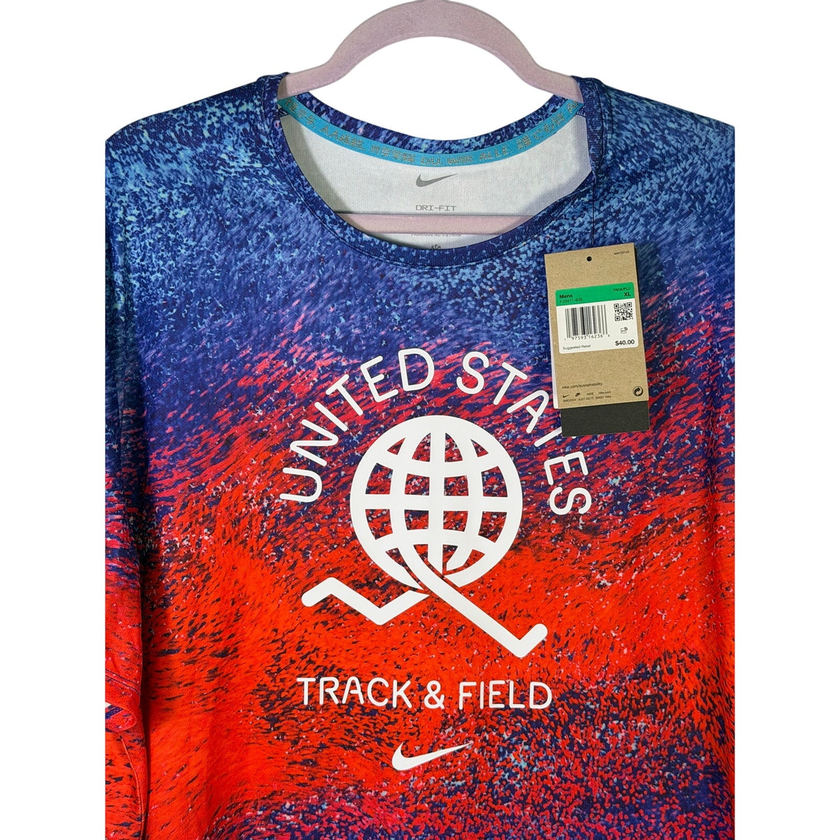 Nike Men’s XL USA Track & Field Dri-FIT Graphic Running Shirt NWT