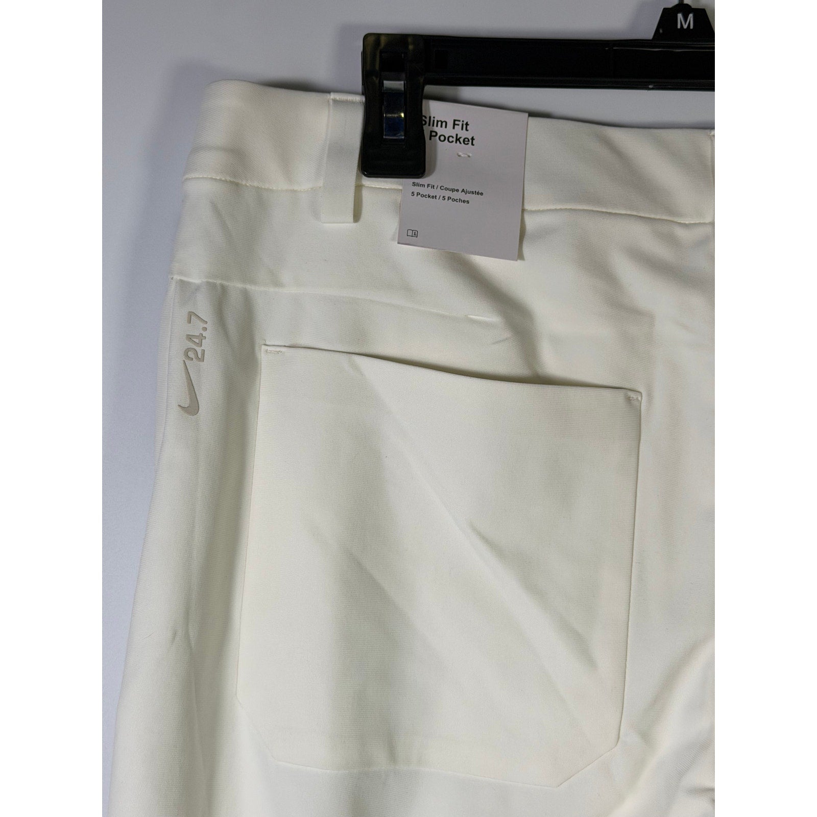 Nike Dri-FIT men's slim fit 5-pocket training pants in white, size 32x30, featuring comfortable athletic design
