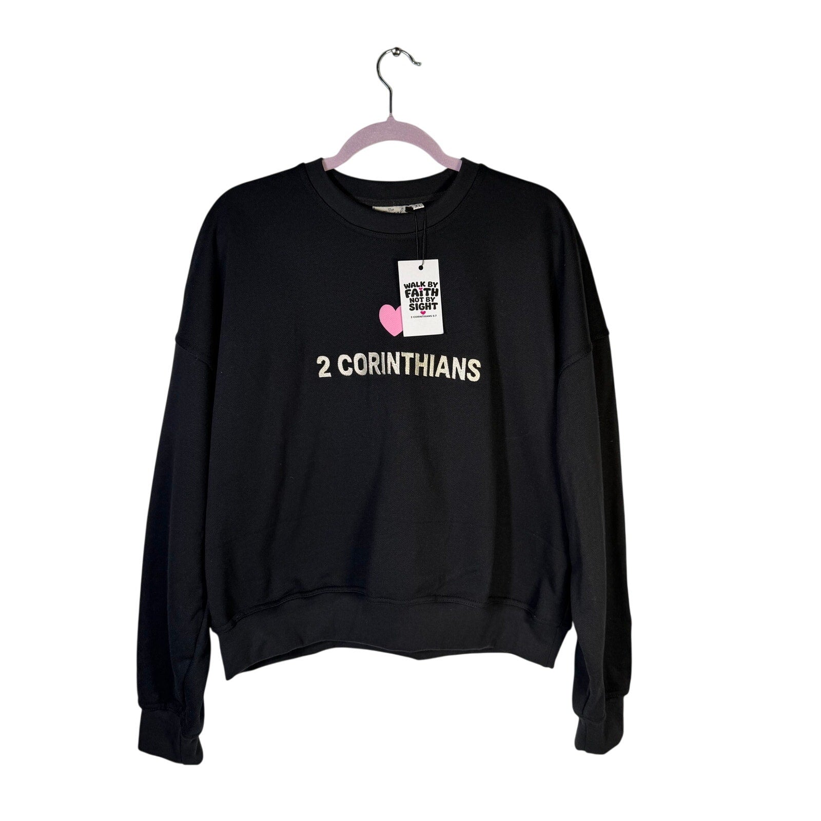 The Frugal Teacher Walk by Faith Christian crewneck sweatshirt in XL, featuring a printed faith message on soft fabric.