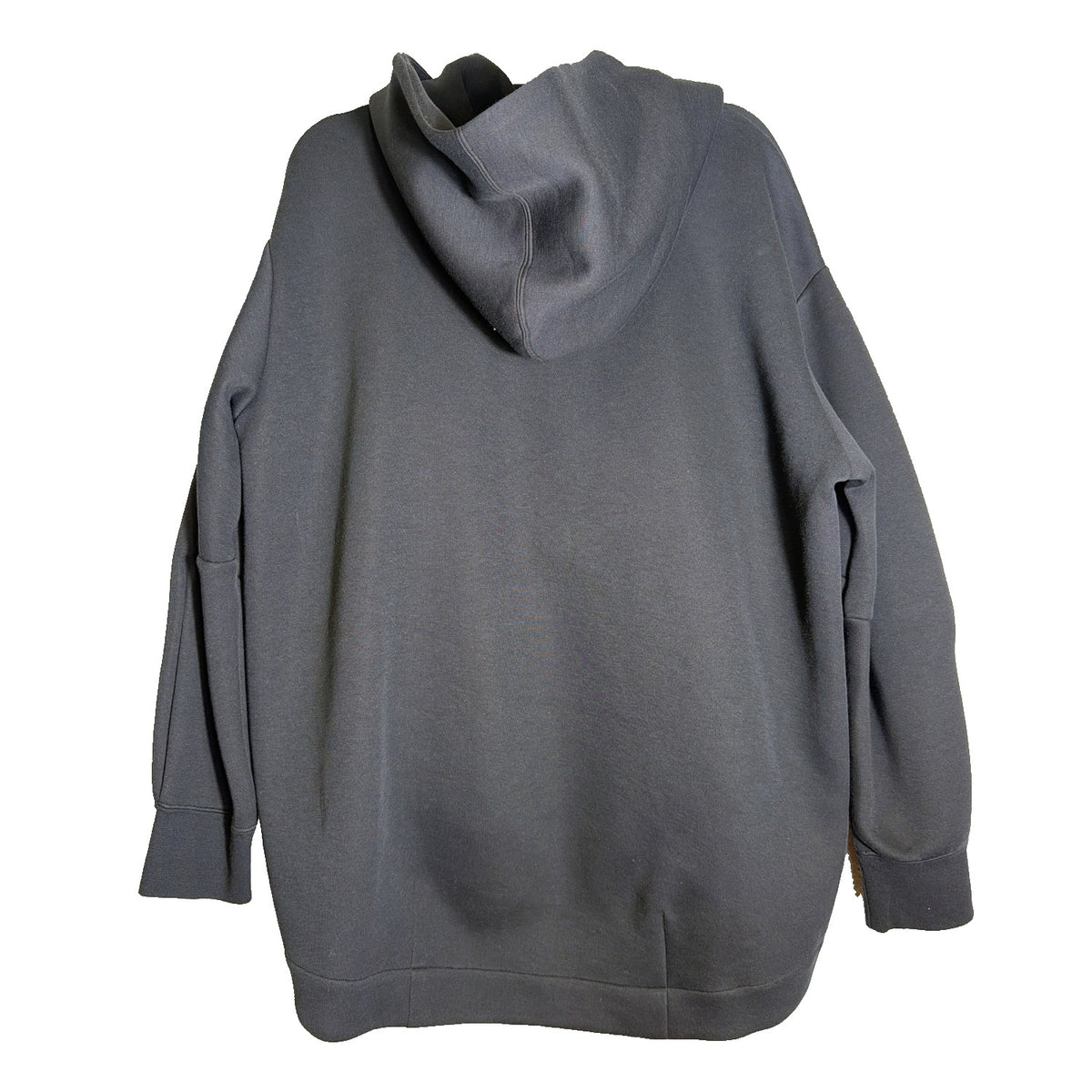 Nike Sportswear Tech Fleece women's oversized black full-zip hoodie, front view, size M, soft fleece fabric, casual athletic style.