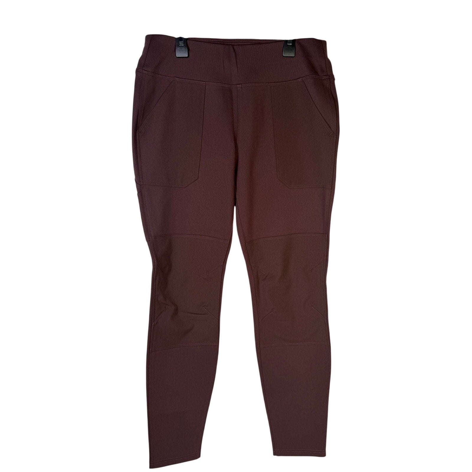 Carhartt Force women's fitted utility pants in brown, size XL, regular fit, with multiple pockets and durable fabric.