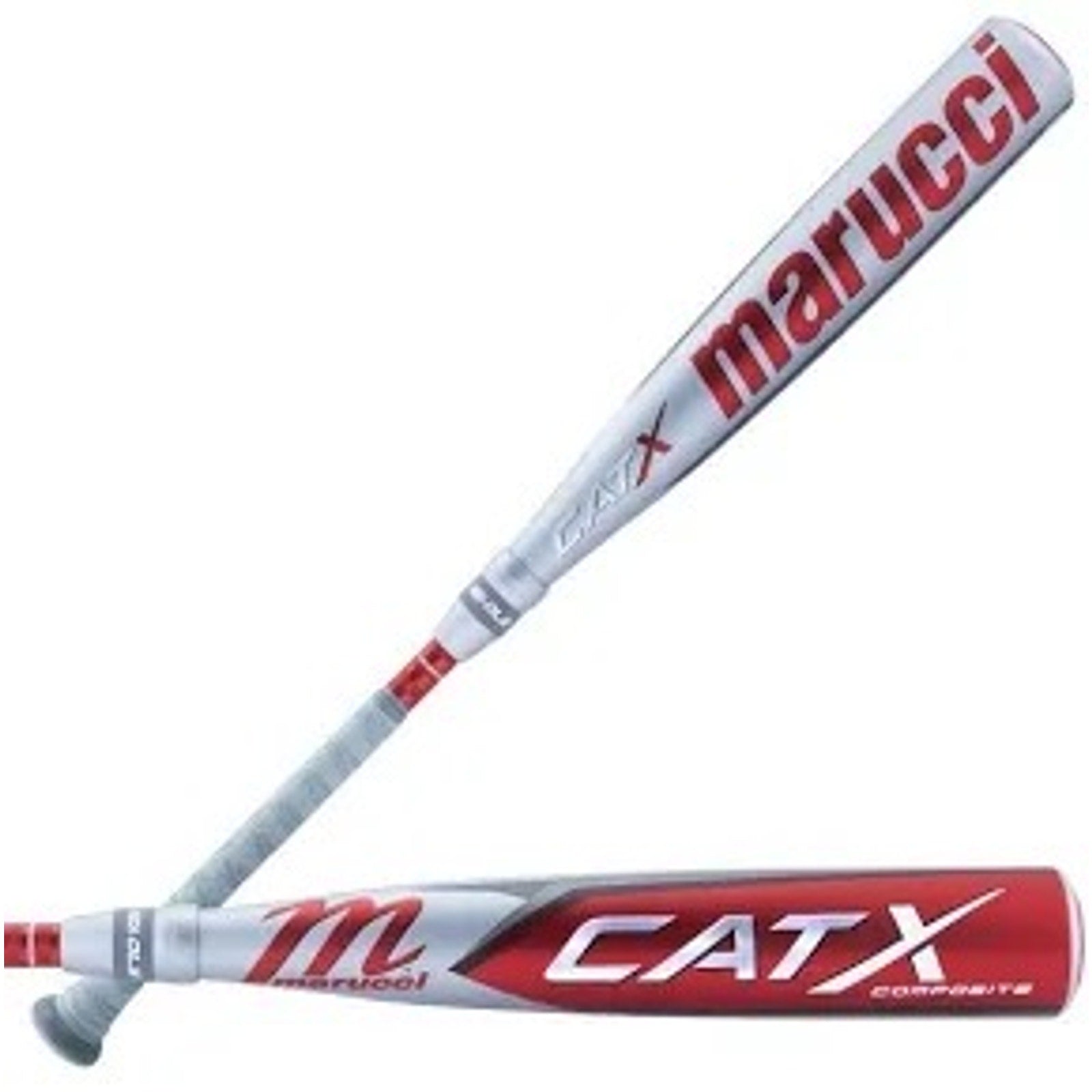 Marucci CATX composite baseball bat, 29 inches, (-10) weight, USSSA certified, new, showing the sleek black and silver design.