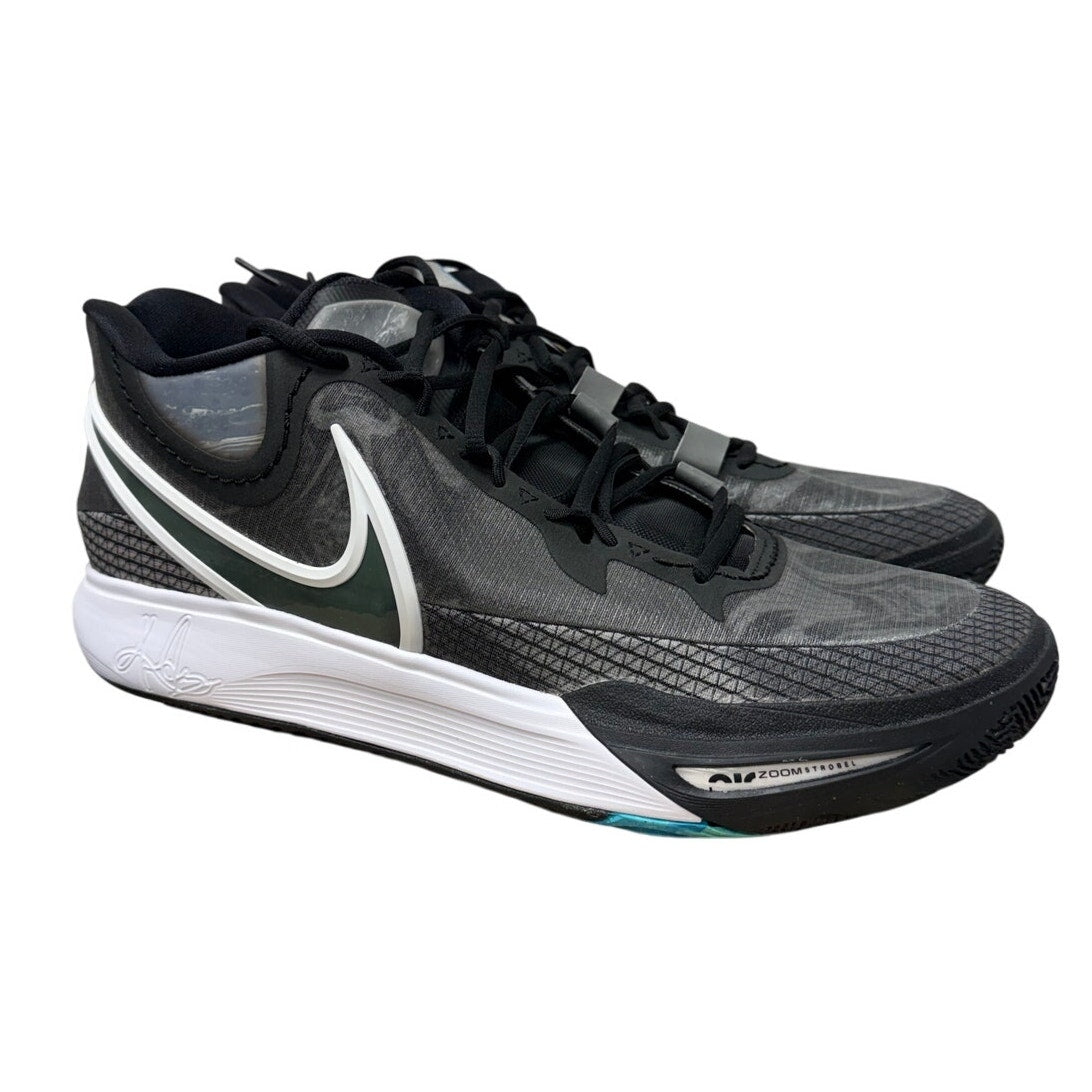 Nike Kyrie Infinity 8 Orca basketball shoes in black and white, men's size 11, featuring sleek design and sporty style.