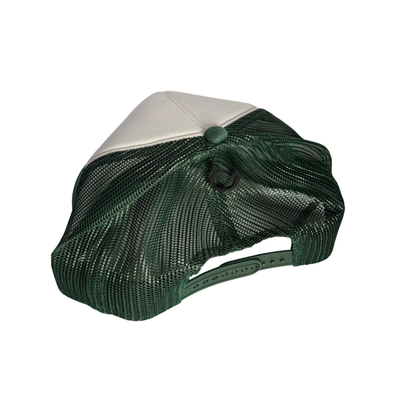 '47 Brand Minnesota Wild green and white trucker hat with adjustable strap, featuring team logo and NHL branding.