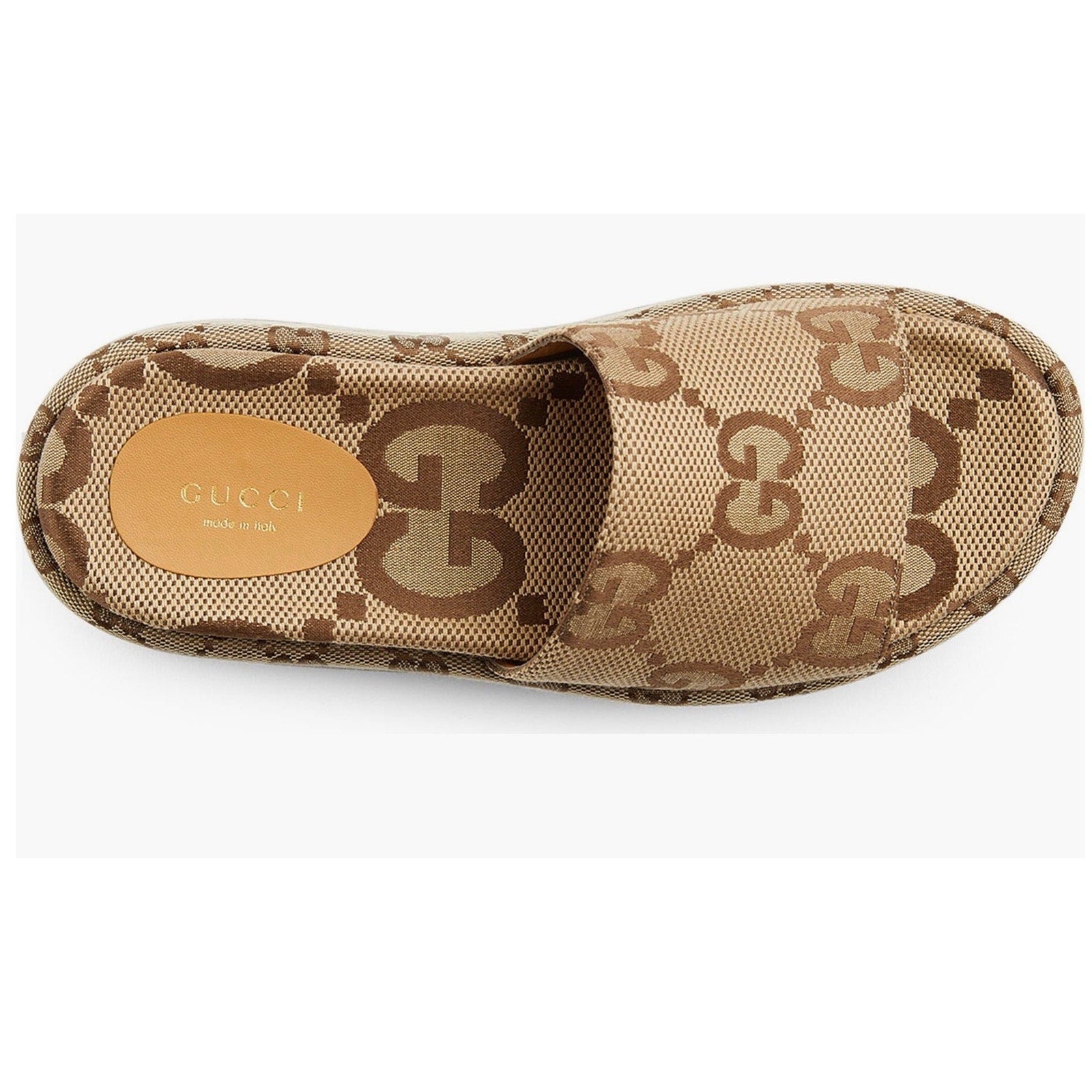 Gucci GG Logo Platform Slide Sandals – Beige/Brown – Women’s Size 8.5 (NIB)
