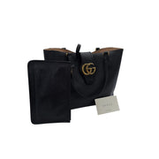 Gucci GG Dahlia Tote – Black Leather – Gold Double G Hardware