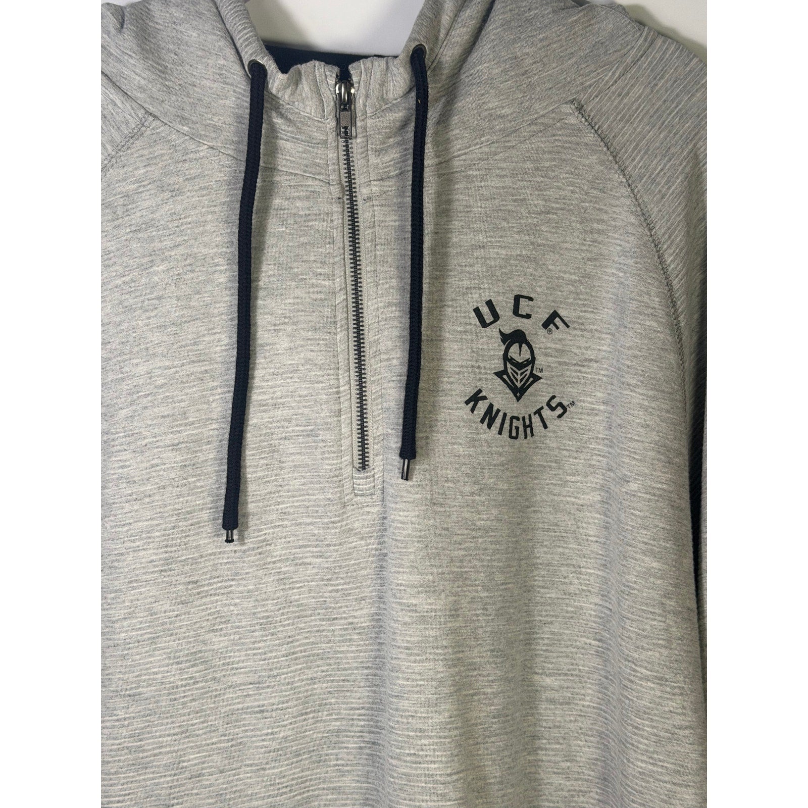 Gray Colosseum UCF Knights men's XXL quarter-zip hoodie with tags, featuring team logo and casual fit.