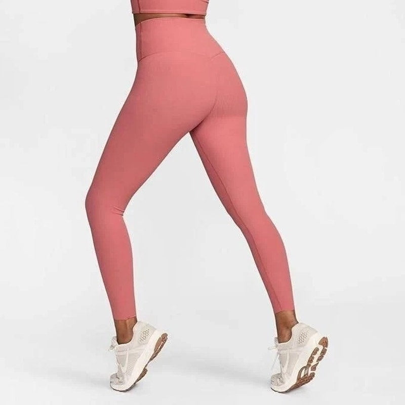 NWT Nike Zenvy Rib High-Waisted 7/8 Leggings Women's Medium HF1443-634