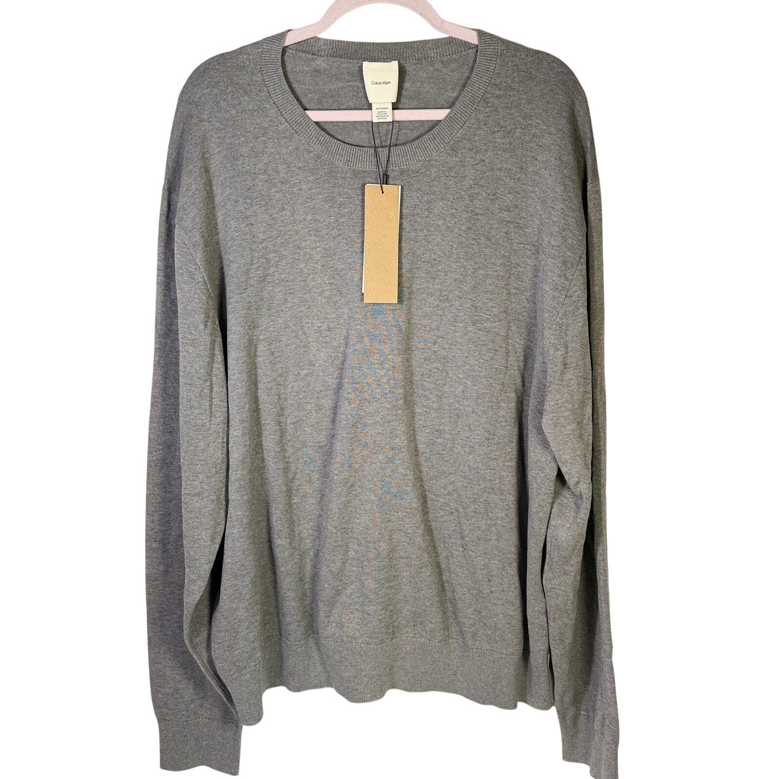 Calvin Klein Women’s Gray Lightweight Crewneck Sweater Size XXL NWT