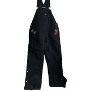 Black Wolverine Sawmill insulated bib overalls for men, size 2XL, with visible insulated fabric and adjustable straps.