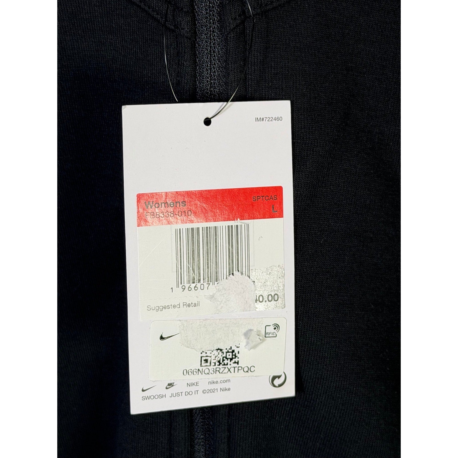 Nike Women’s Tech Fleece Windrunner Full-Zip Hoodie Black Size Large NWT