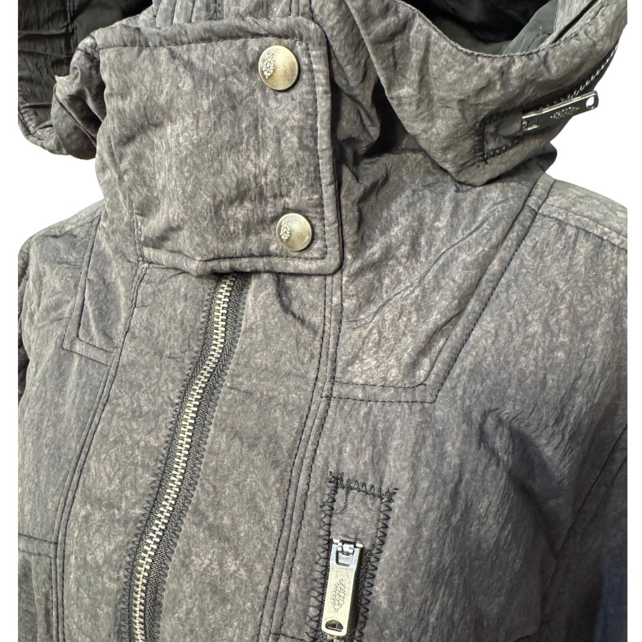 FP Movement Tricked Out Trek Utility Puffer Jacket – Black Wash Combo – Women’s Size Small