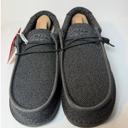 Hey Dude Wally Sox Micro men's slip-on shoes in size 8, black, casual slip-on footwear with a comfortable fit.
