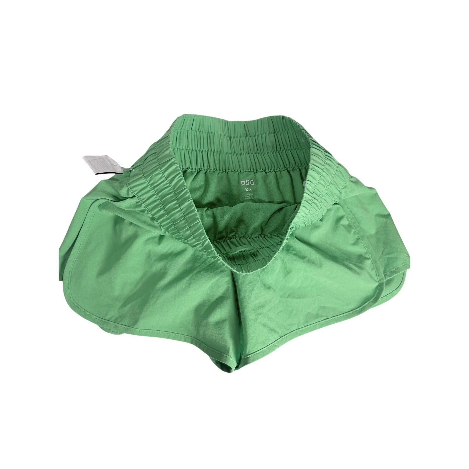 DSG women's mint green athletic running shorts in size XS, lightweight and breathable fabric with elastic waistband.