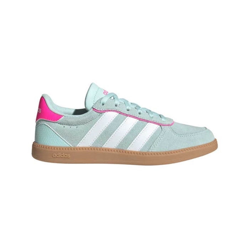 Adidas Breaknet Sleek sneakers for women in mint and pink, size 7, featuring a stylish design and athletic comfort
