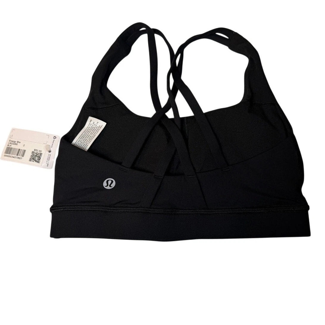 Lululemon Women’s Black Sports Bra – Size 2