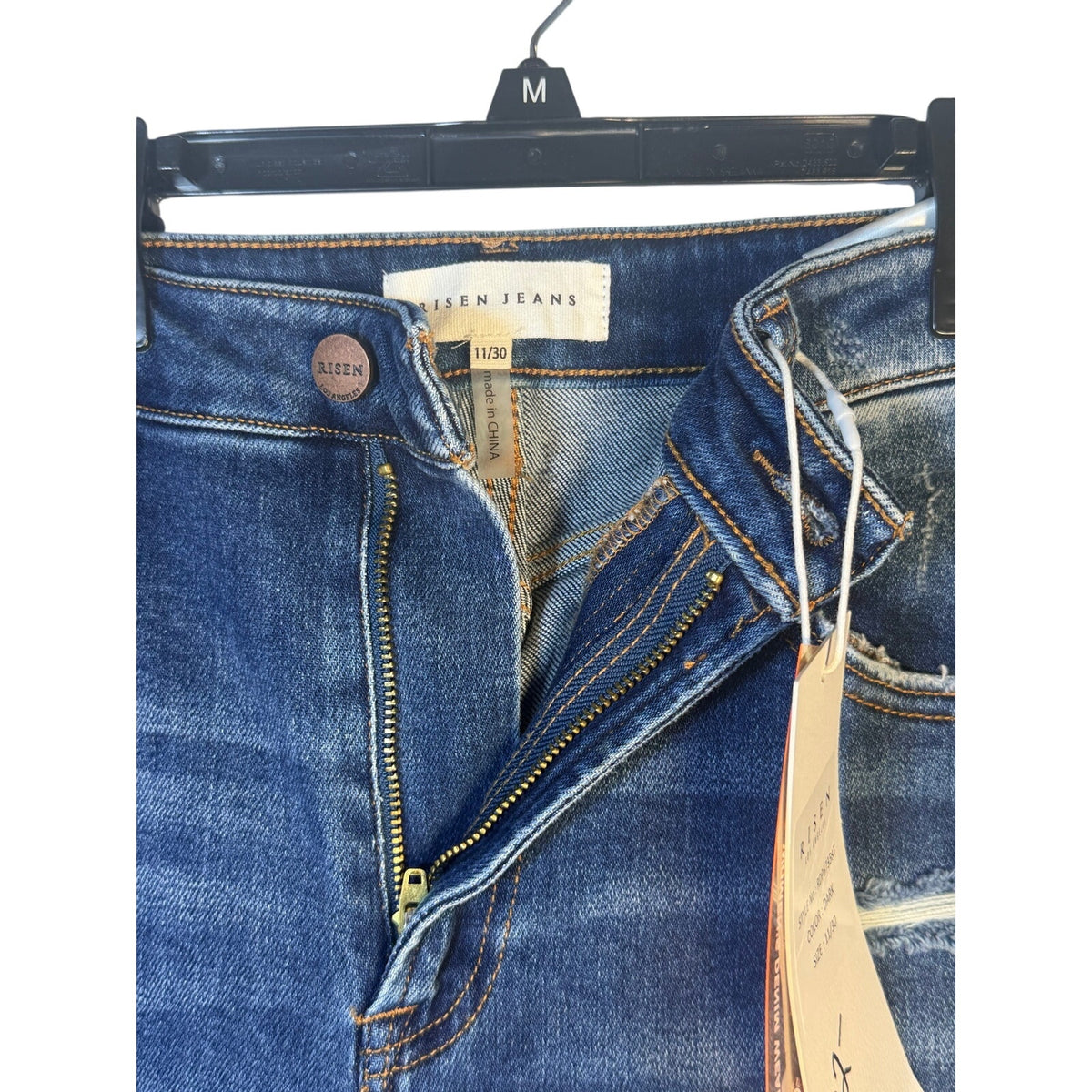 Risen Jeans Women’s Size 11/30 High-Rise Distressed Flare Jeans NWT