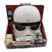 Hasbro Star Wars Stormtrooper electronic toy mask with sound effects and phrases, designed for ages 5 and up, new in box.