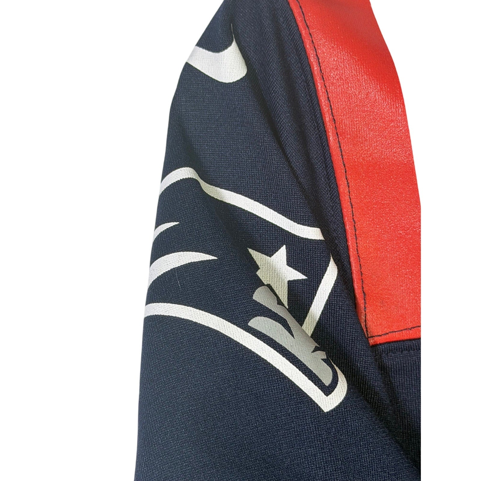 Nike youth New England Patriots Stefon Diggs #8 game jersey in navy, size small, with team and player details visible.