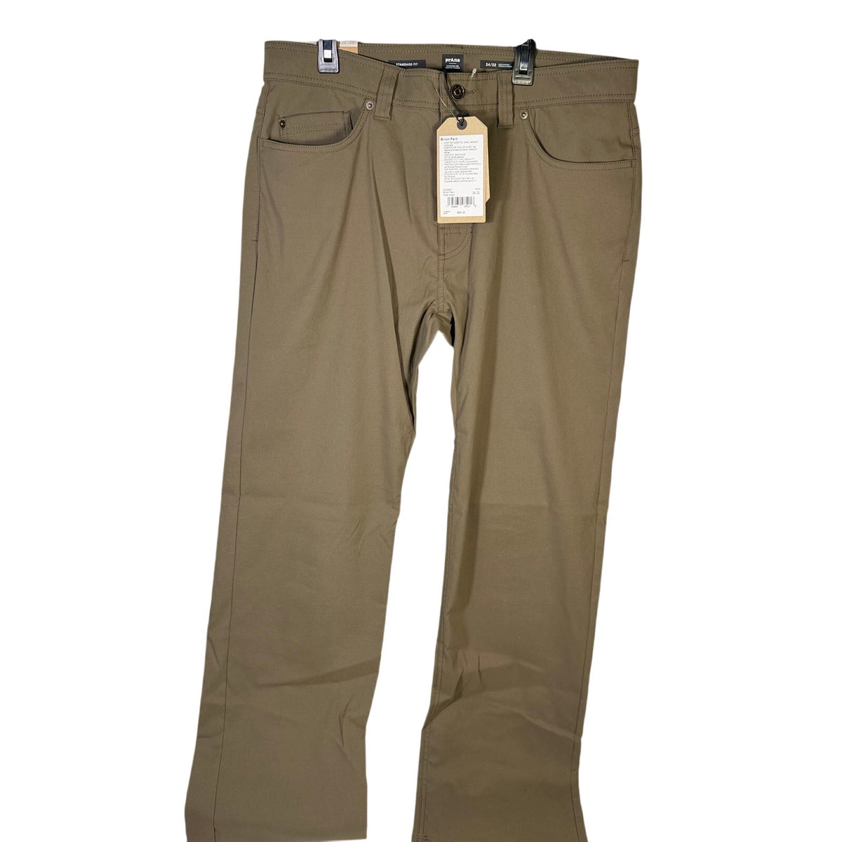 prAna Jamb Straight-Leg Pants Men’s 34x32 Brown NWT