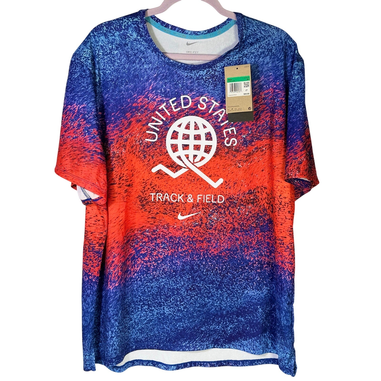 Nike Men’s XL USA Track & Field Dri-FIT Graphic Running Shirt NWT