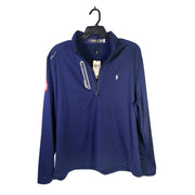 Navy Ralph Lauren RLX Team USA Olympic quarter-zip pullover men's sweatshirt in XXL, shown flat with zip closure and logo details.
