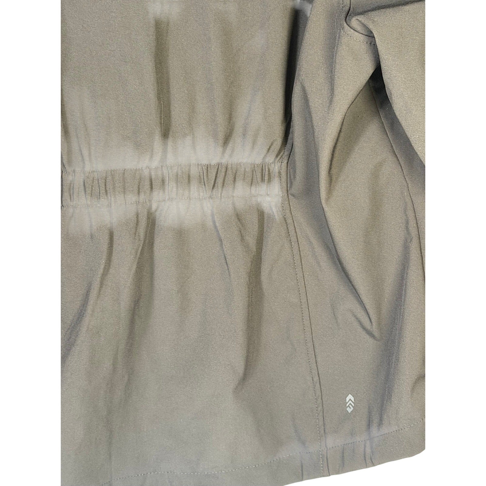 Free Country women's gray fleece-lined hooded softshell jacket, size 2XL, shown with front view and hood detail.