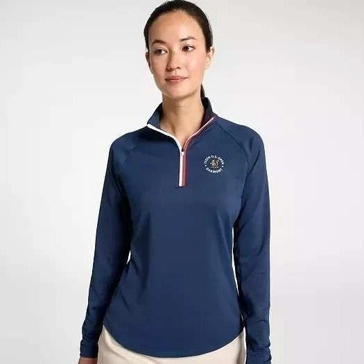 Walter Hagen women's navy 1/4 zip top with "125TH U.S. Open Oakmont" logo, size extra large, casual athletic style.