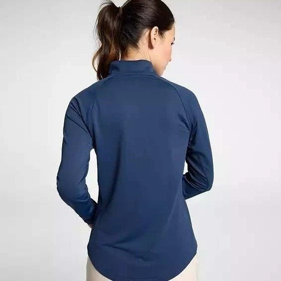 Women's Walter Hagen Navy 1/4 ZIP top with "125TH U.S. OPEN OAKMONT" logo, featuring a comfortable fit and stylish design.